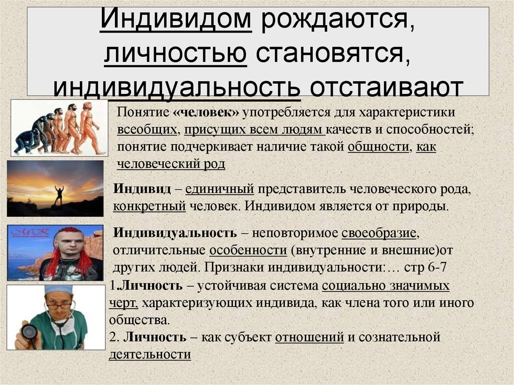 Развитие человека как личности и индивида проект по обществознанию 6 класс