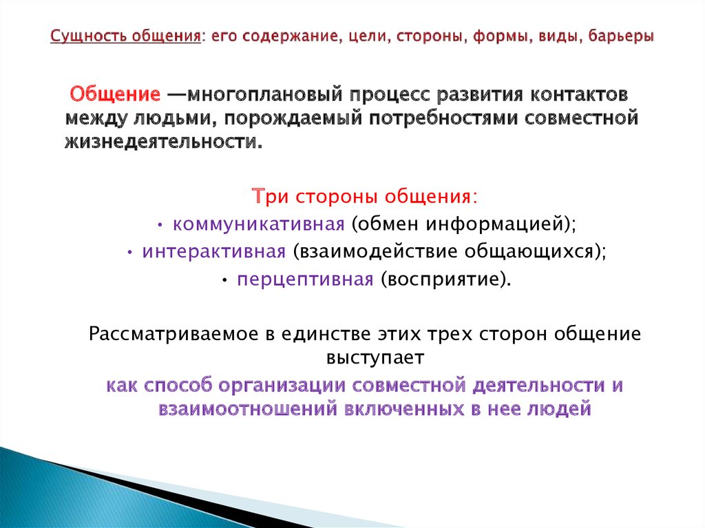 Сущность функции и структура общения презентация