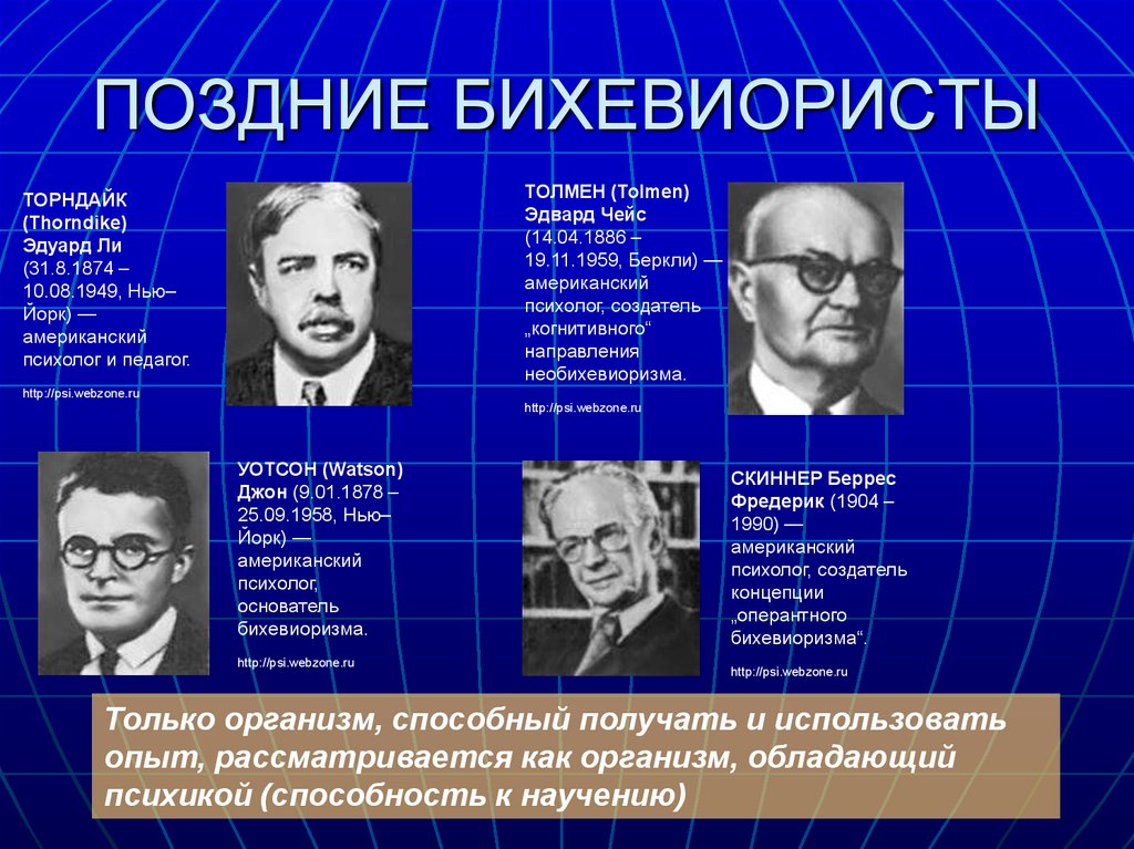 Уотсон скиннер бихевиоризм. Бихевиористы Торндайк. Бихевиоризм ученые. Бихевиоризм представители. Бихевиоральные теории в психологии.