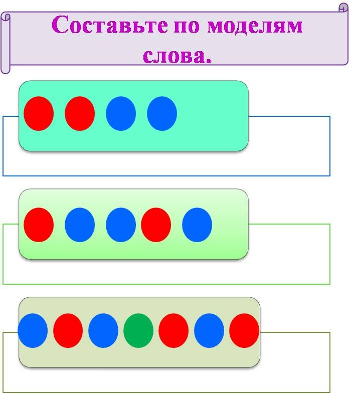 Соедини звуковую модель с подходящей картинкой