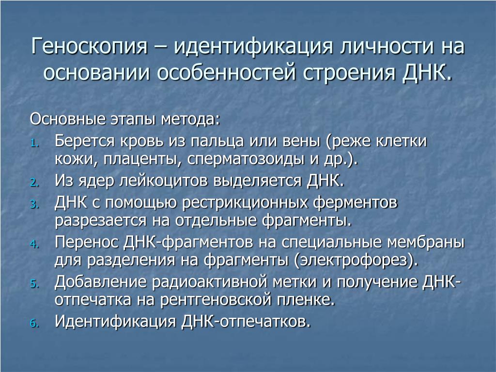 Идентификация личности презентация