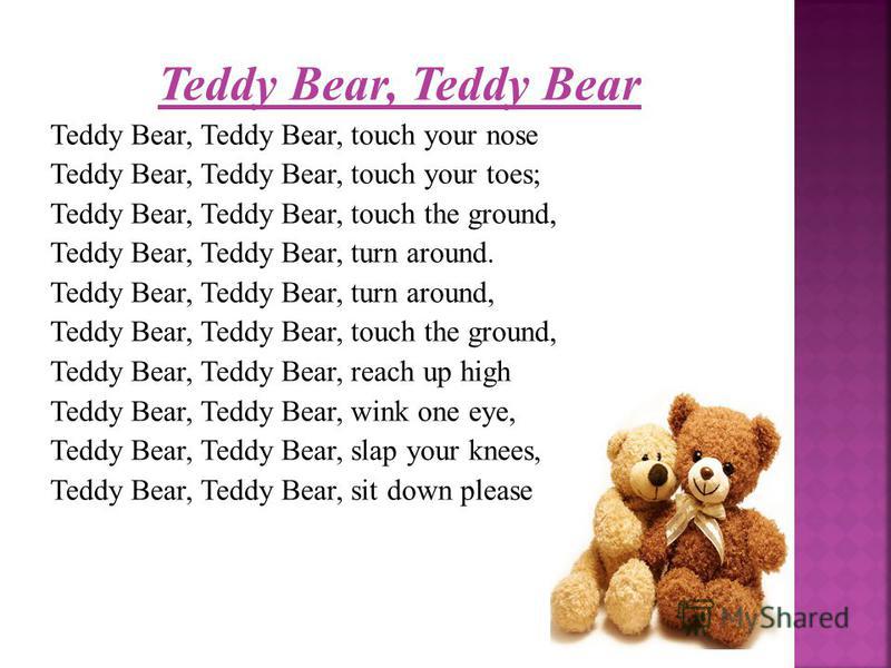 Teddy bear перевод язык