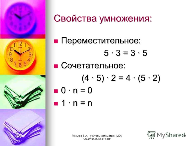 Презентация свойства умножения 4 класс школа россии