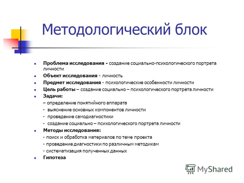 Психологический портрет личности образец написания готовый по психологии