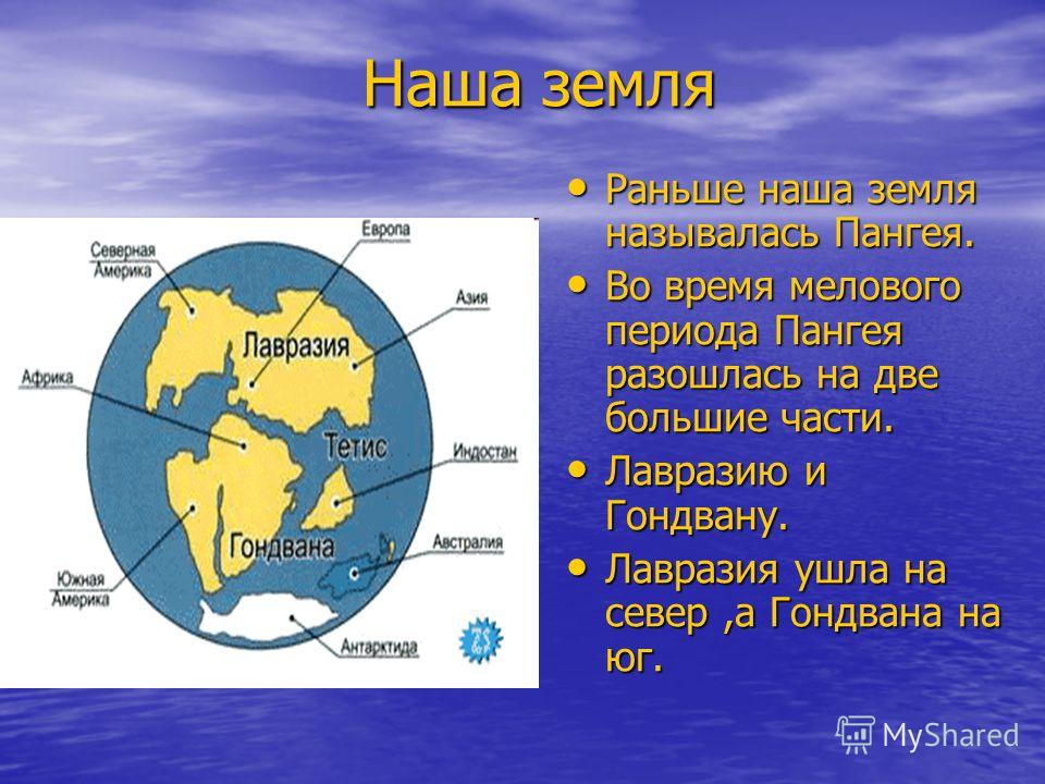 Название какого материка пропущено в схеме образование материков