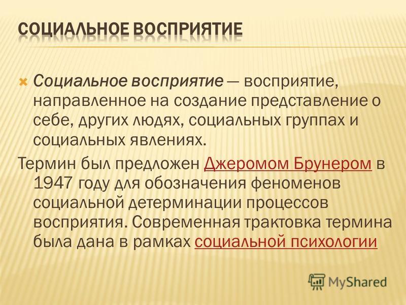 Социальная перцепция