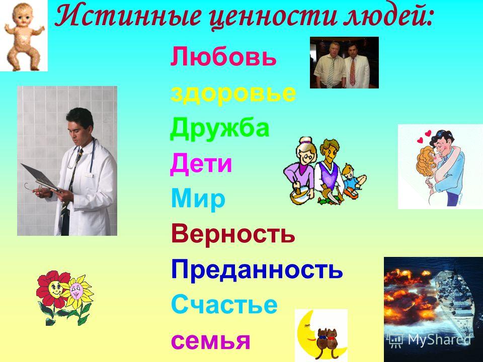 Презентация мои ценности