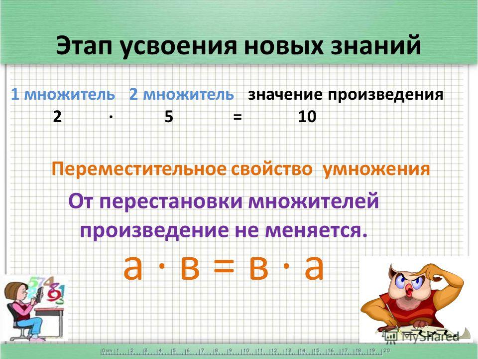 2 класс математика переместительное свойство умножения презентация