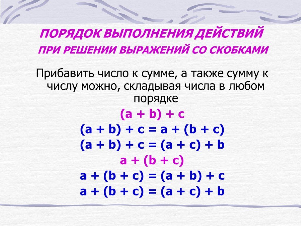 Сложение вычитание скобки 1 класс школа 21 века презентация